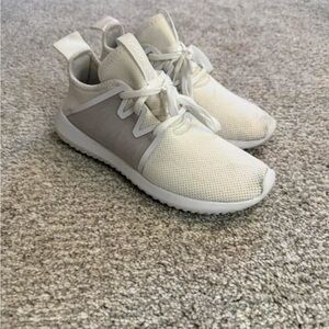 Adidas Women's Cream and Gray Athletic Shoes